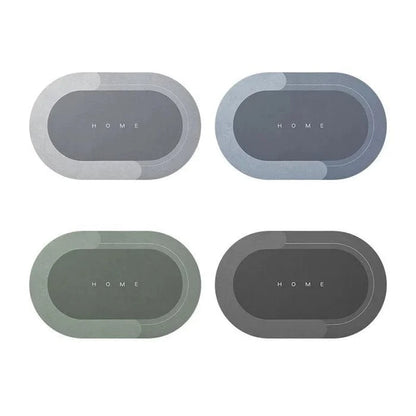 Super Absorberende Badeværelse Gulvmåtte - Skridsikker - Oval - Hurtigtørrende Bath Mats & Rugs Danmarkmode.dk