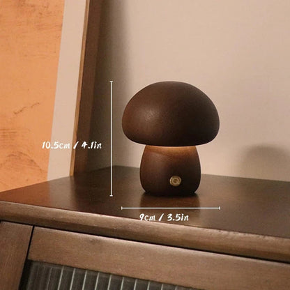 Svamp Natlys til Børn - Sengelampe - Dæmpbar - Træ Bedside Lamps Danmarkmode.dk