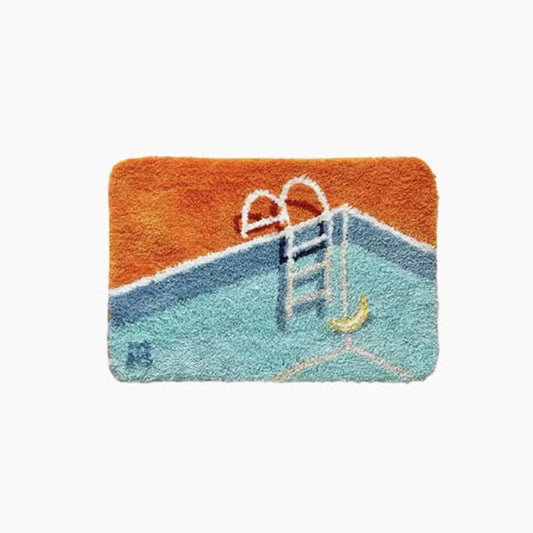 Swimming Pool Skridsikker Bademåtte til Børn - Blød - Tuftede - Håndlavet Bath Mats Danmarkmode.dk