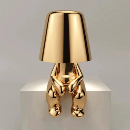 Tænker Lampe Trådløs LED Bordlampe - Metallisk - Moderne - USB Belysning Danmarkmode.dk