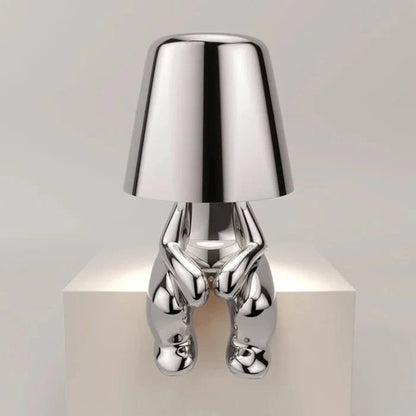 Tænker Lampe Trådløs LED Bordlampe - Metallisk - Moderne - USB Belysning Danmarkmode.dk