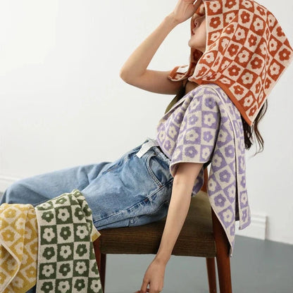 Ternet Blomstermønster Badehåndklæde - Bomuld - Absorberende Bath Towels Danmarkmode.dk