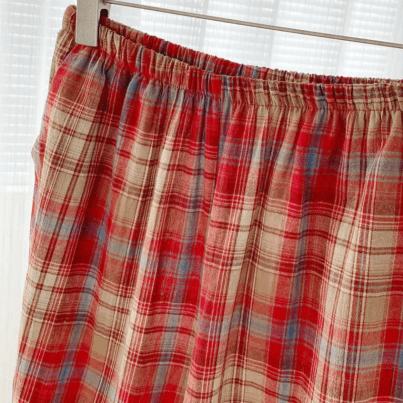 Todelt Ternet Pyjamas Sæt Dame - Loungewear - Matchende Sæt - Bomuld Pajamas Danmarkmode.dk