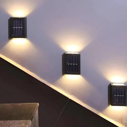 Trådløs Udendørs Solcellelamper - Væglamper - Vandtæt - 600mAh Litiumbatteri Wall Light Fixtures Danmarkmode.dk