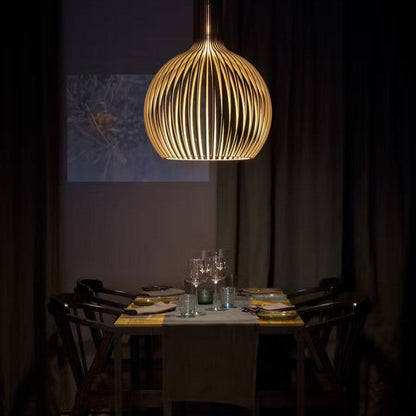 Træ Pendel Lampe - Vintage - Justerbar - Hængende - Boligindretning - LED Lys Pendant Lights Danmarkmode.dk
