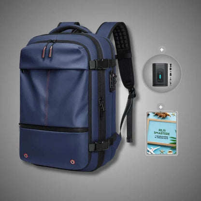 Udvidelig Vakuum Kompression Rygsæk - Vandtæt - Rejsetaske - Låsbar Backpacks Danmarkmode.dk