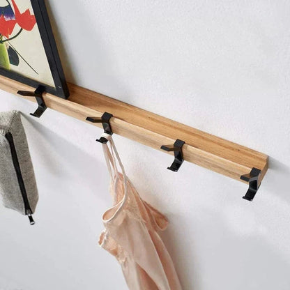 Væg Knagerække Træ - Aluminium - Kraftig - Flytbar Wall Hooks Danmarkmode.dk