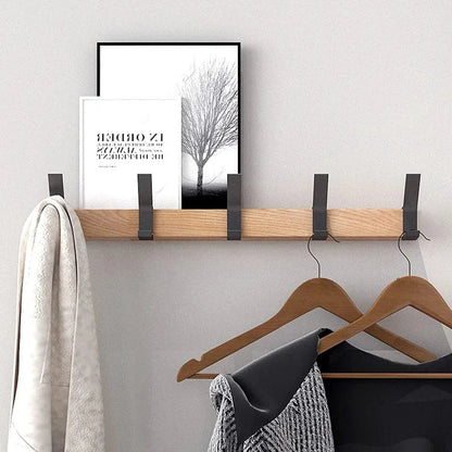 Væg Knagerække Træ - Aluminium - Kraftig - Flytbar Wall Hooks Danmarkmode.dk