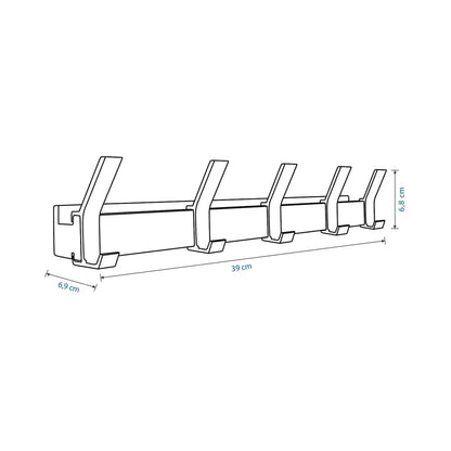 Væg Knagerække Træ - Aluminium - Kraftig - Flytbar Wall Hooks Danmarkmode.dk