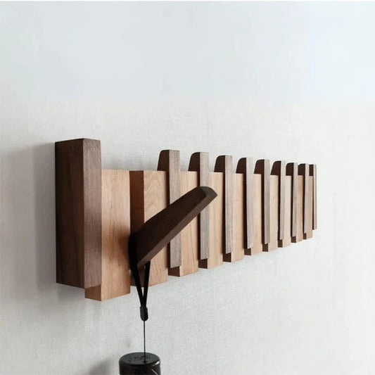Væg Piano Knagerække I Træ - Retractable - Kompakt - Moderne Wall Hooks Danmarkmode.dk