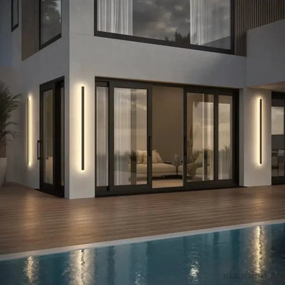 Vandtæt Rektangel Dæmpbar LED Væglampe - Udendørs Lys - Akryl - Aluminium Wall Light Fixtures Danmarkmode.dk