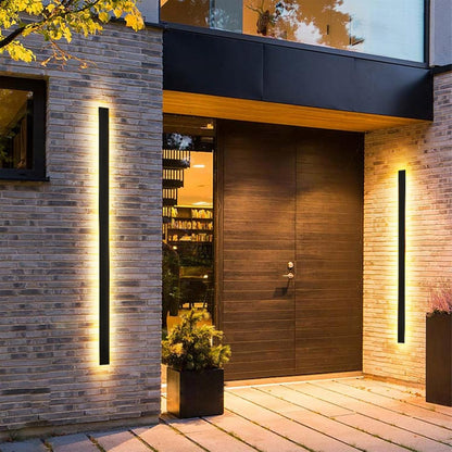 Vandtæt Rektangel Dæmpbar LED Væglampe - Udendørs Lys - Akryl - Aluminium Wall Light Fixtures Danmarkmode.dk