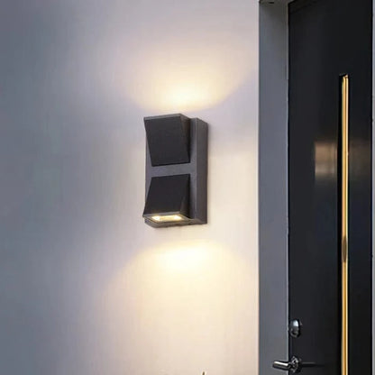 Vandtæt Udendørs Belysning Væglampe - Aluminium - LED Lys - Sort Wall Light Fixtures Danmarkmode.dk