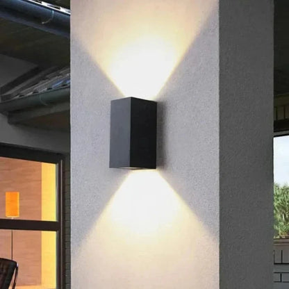 Vandtæt Udendørs Belysning Væglampe - Aluminium - LED Lys - Sort Wall Light Fixtures Danmarkmode.dk