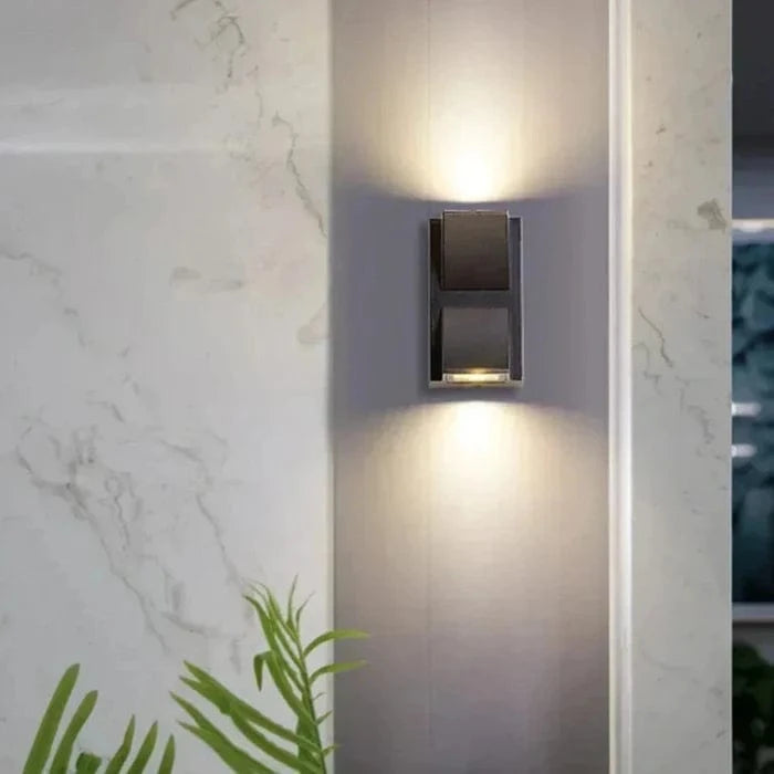 Vandtæt Udendørs Belysning Væglampe - Aluminium - LED Lys - Sort Wall Light Fixtures Danmarkmode.dk