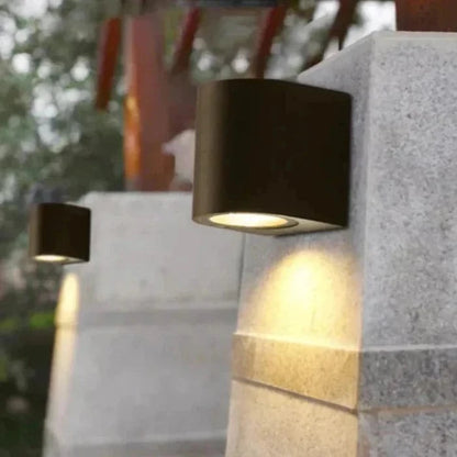Vandtæt Udendørs Belysning Væglampe - Aluminium - LED Lys - Sort Wall Light Fixtures Danmarkmode.dk