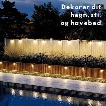 Vandtæt Udendørs LED Solcellelamper - Væglampe - Trapper - Havelamper Landscape Pathway Lighting Danmarkmode.dk