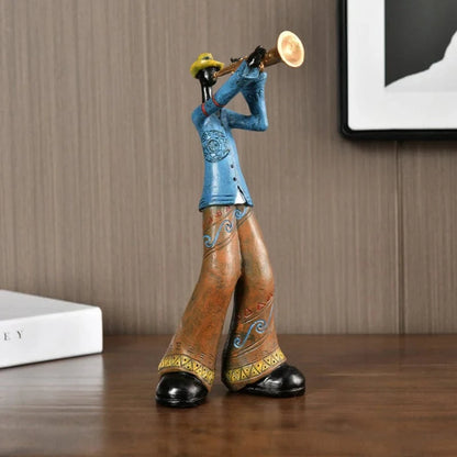 Vintage Jazzband Figurer Skulptur - Resin - Samlerobjekt - Musikere Figurines Danmarkmode.dk
