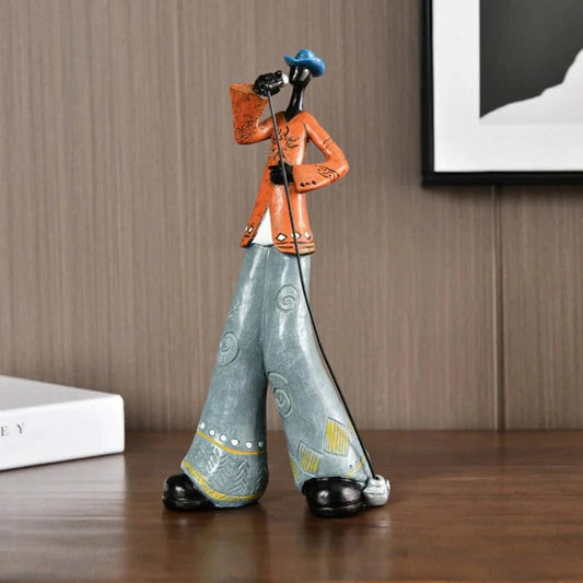 Vintage Jazzband Figurer Skulptur - Resin - Samlerobjekt - Musikere Figurines Danmarkmode.dk