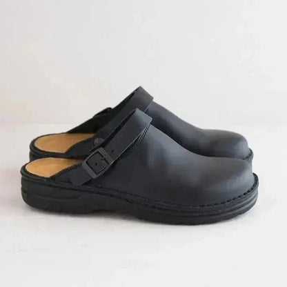 Vintage Ortopædisk Sko Mænd - PU Læder - Slip On - Træsko Clogs Danmarkmode.dk