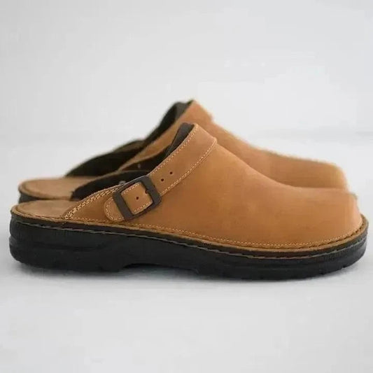 Vintage Ortopædisk Sko Mænd - PU Læder - Slip On - Træsko Clogs Danmarkmode.dk