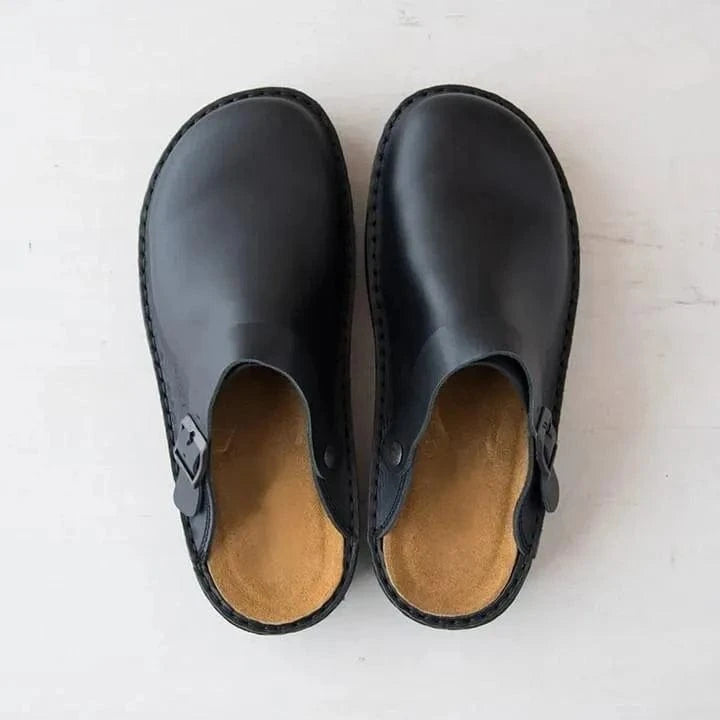 Vintage Ortopædisk Sko Mænd - PU Læder - Slip On - Træsko Clogs Danmarkmode.dk