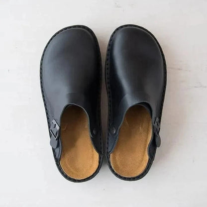 Vintage Ortopædisk Sko Mænd - PU Læder - Slip On - Træsko Clogs Danmarkmode.dk