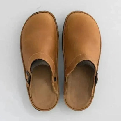 Vintage Ortopædisk Sko Mænd - PU Læder - Slip On - Træsko Clogs Danmarkmode.dk
