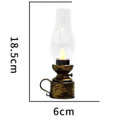 Vintage Stearinlys Led Olielampe - Batteridrevet - Trådløs - Dæmpbar Table Lamp Danmarkmode.dk