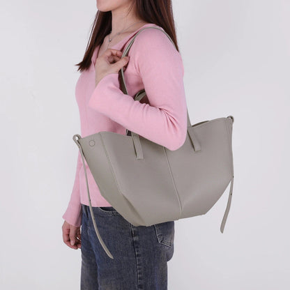 Vintage Stor Lædertaske - Kunstlæder Skuldertaske til Kvinder Shoulder Bag Danmarkmode.dk