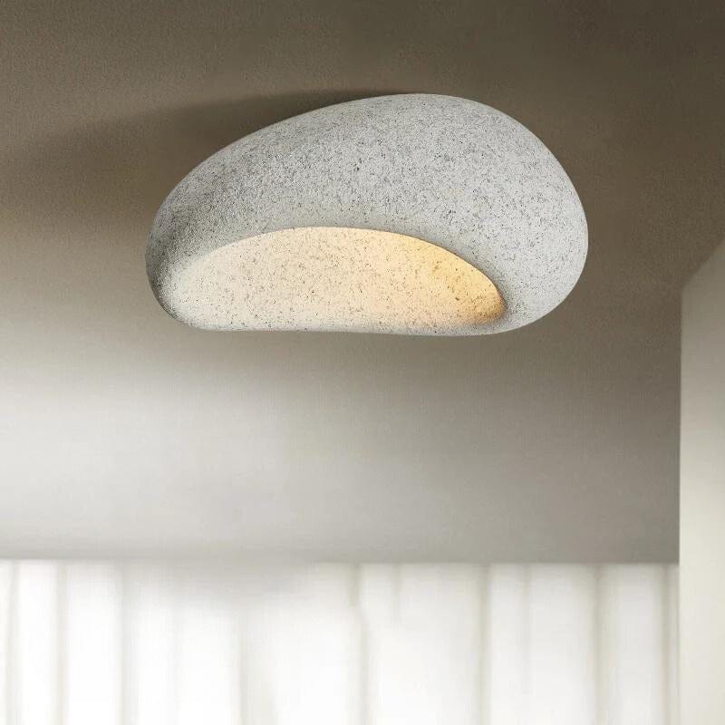 Wabi-Sabi Plafonnière - Enkel Elegance, Metal/Glass, 40cm, Modern Design, Neutral Color, Ideal for Any Interior Decoration Lamps Danmarkmode