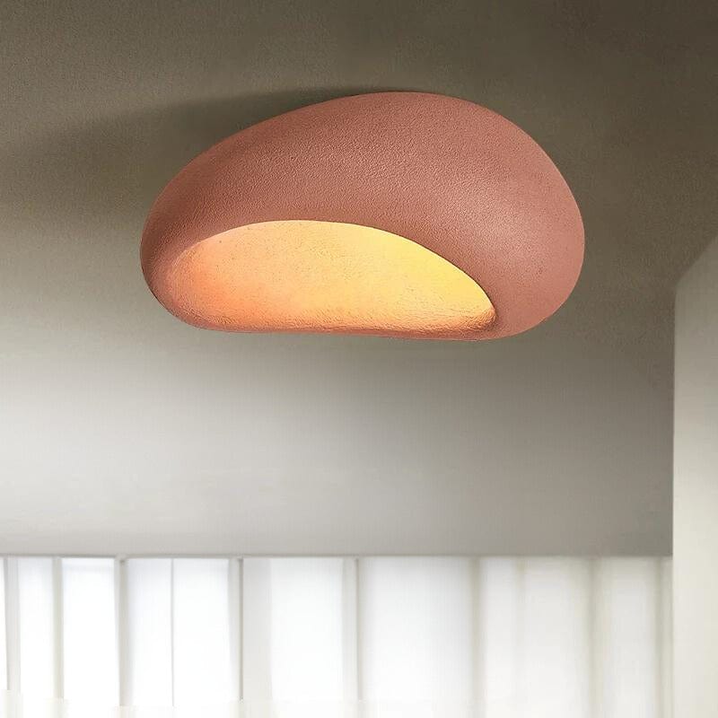 Wabi-Sabi Plafonnière - Enkel Elegance, Metal/Glass, 40cm, Modern Design, Neutral Color, Ideal for Any Interior Decoration Lamps Danmarkmode