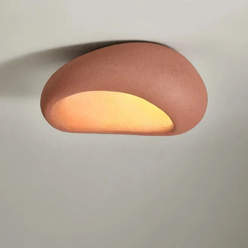 Wabi-Sabi Plafonnière - Enkel Elegance, Metal/Glass, 40cm, Modern Design, Neutral Color, Ideal for Any Interior Decoration Lamps Danmarkmode