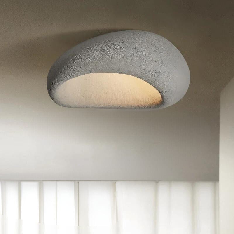 Wabi-Sabi Plafonnière - Enkel Elegance, Metal/Glass, 40cm, Modern Design, Neutral Color, Ideal for Any Interior Decoration Lamps Danmarkmode