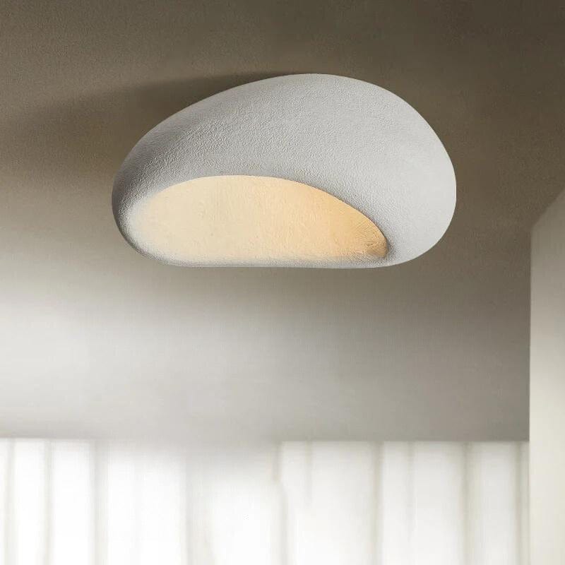 Wabi-Sabi Plafonnière - Enkel Elegance, Metal/Glass, 40cm, Modern Design, Neutral Color, Ideal for Any Interior Decoration Lamps Danmarkmode