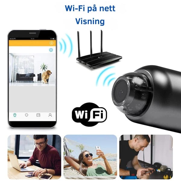WiFi Kamera, Lang Batterilevetid, HD Optagelse, Bærbar, Sort, Unisex Mini Camera Danmarkmode.dk